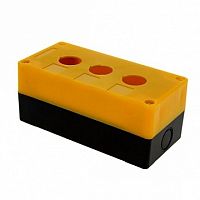 Корпус КП103 пластиковый 3 кнопки желтый |  код. cpb-103-o |  EKF